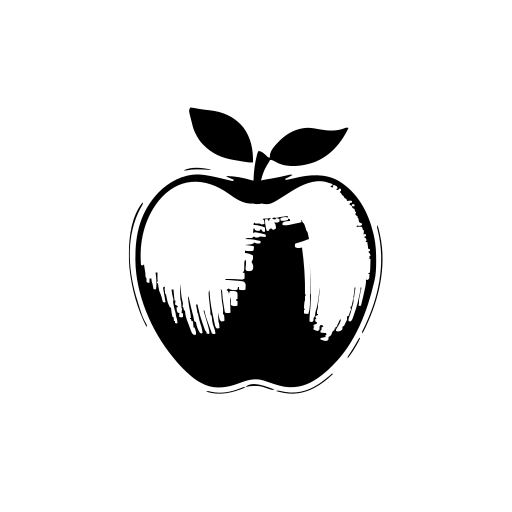Apple With Leaf SVG cut file