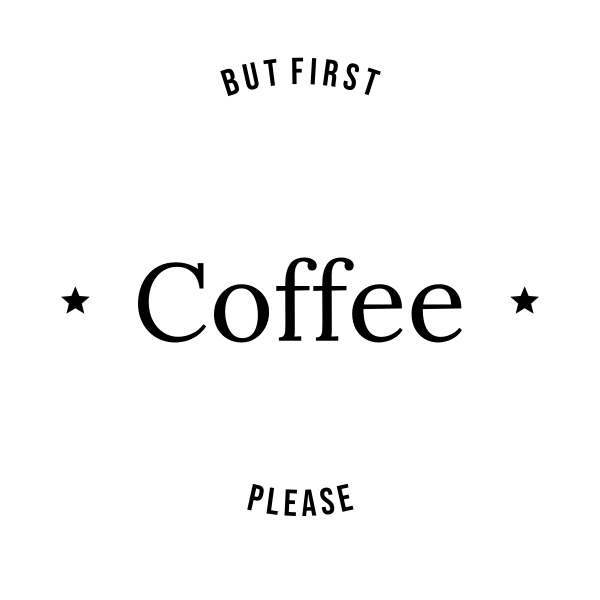 Coffee Please SVG cut file on a cutting mat