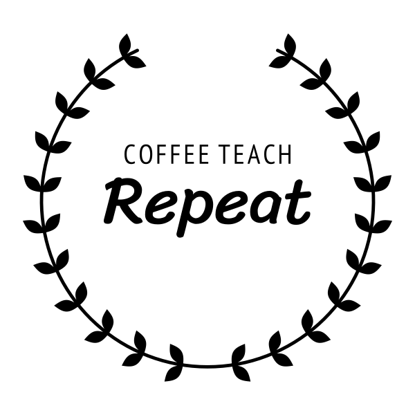 Coffee Teach Repeat SVG cut file on a cutting mat