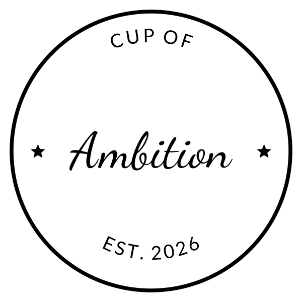 Cup Of Ambition SVG cut file on a cutting mat
