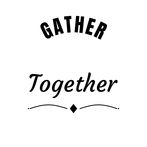 Gather Together SVG cut file on a cutting mat