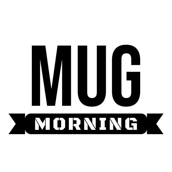Mug Morning SVG cut file on a cutting mat