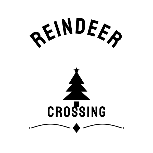 Reindeer Crossing SVG cut file
